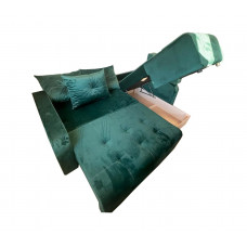 Диван угловой Вегас Люкс (антивандальная ткань, зеленый)
