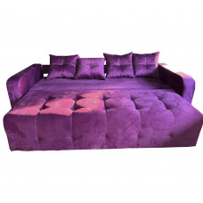 Диван Вегас Люкс c 4 подушками (велюр cabrio, фиолетовый)