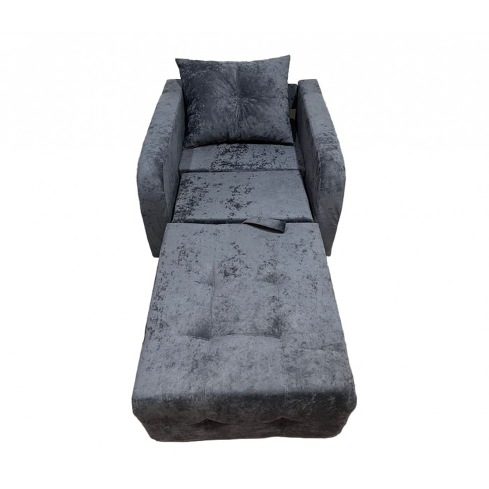 Кресло-кровать (микровелюр, серый)