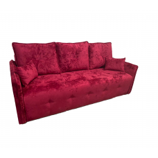 Диван Атлант c 5 подушками (микровелюр, красный)