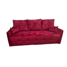 Диван Атлант c 5 подушками (микровелюр, красный)